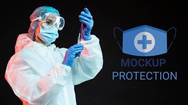 Employee Wearing Protection Equipment Psd