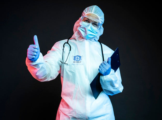 Employee Wearing Protection Equipment Psd