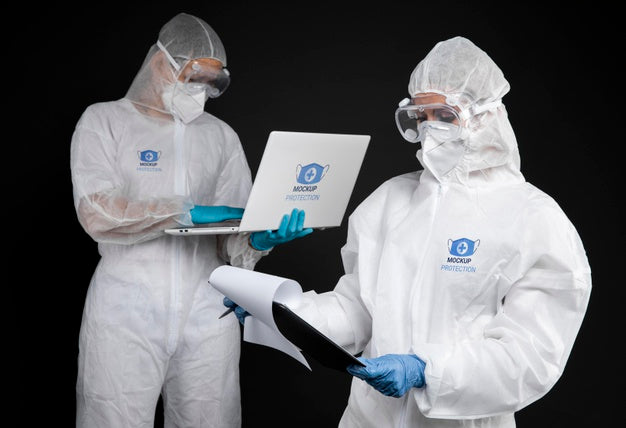 Employees Wearing Protection Equipment Psd