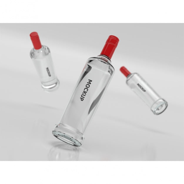 Empty Bottles Mockup Psd