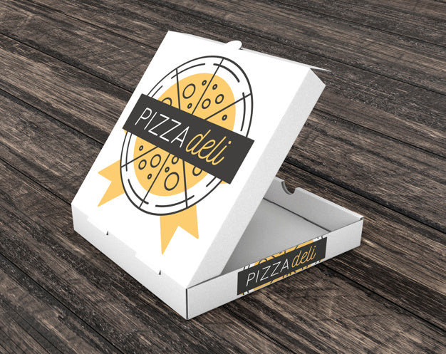 Empty Pizza Carton Mockup Psd