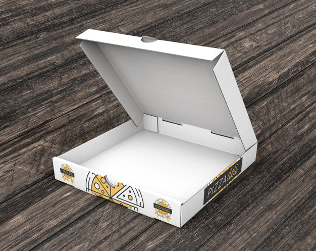 Empty Pizza Carton Mockup Psd