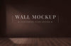 Empty Room With A Brown Wall Mockup Psd