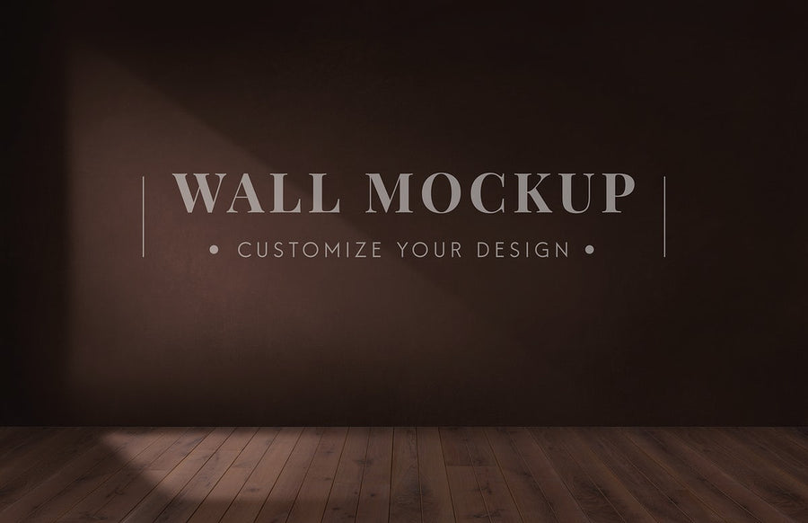 Empty Room With A Brown Wall Mockup