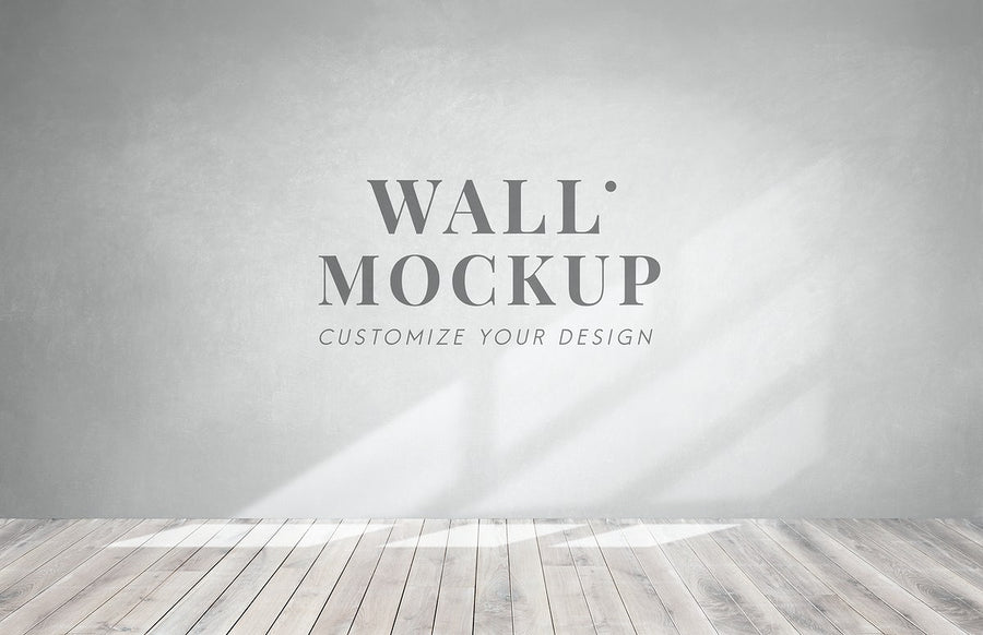 Empty Room With A Gray Wall Mockup