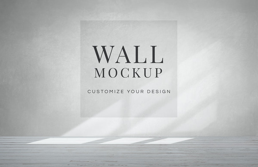 Empty Room With A Gray Wall Mockup