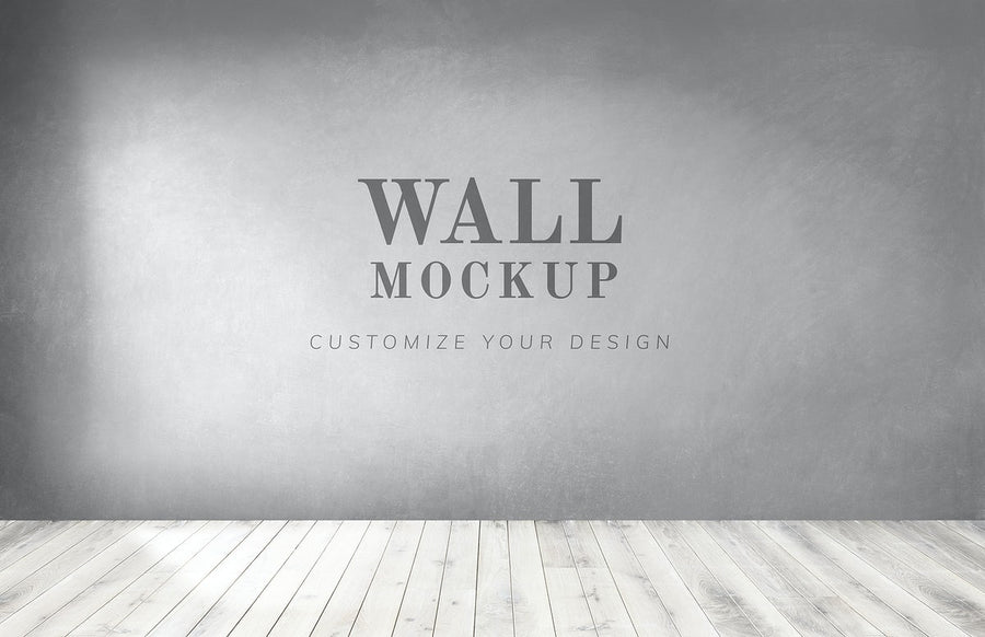 Empty Room With A Gray Wall Mockup