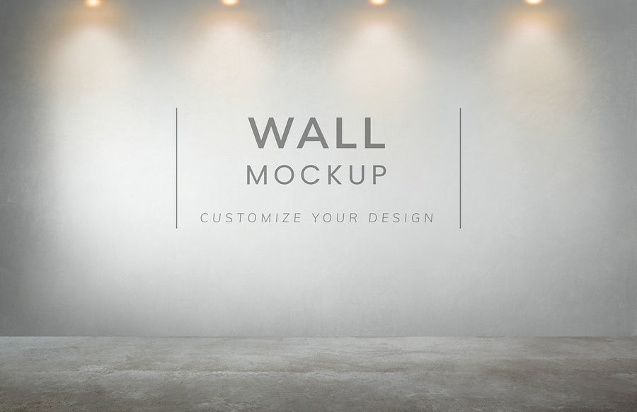 Empty Room With A Gray Wall Mockup