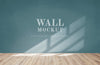 Empty Room With A Green Wall Mockup Psd