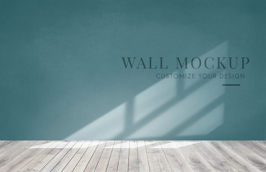 Empty Room With A Green Wall Mockup