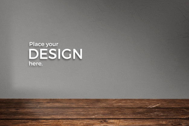 Empty Room With A Grey Wall Mockup Psd
