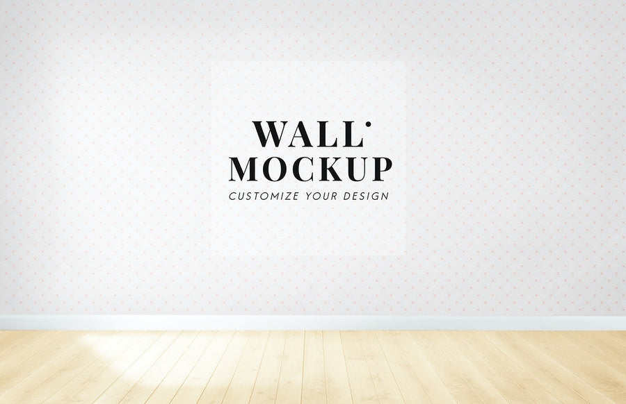 Empty Room With A Pink Wall Mockup
