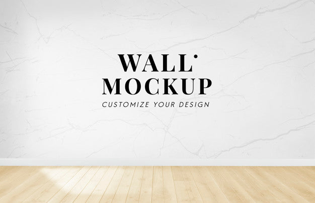 Empty Room With A White Wall Mockup Psd