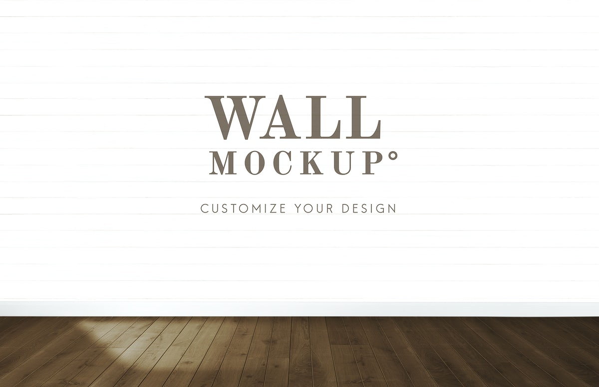 Empty Room With A White Wall Mockup