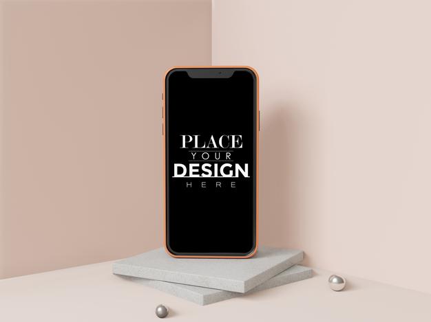 Empty Screen Smartphone Mockup Psd