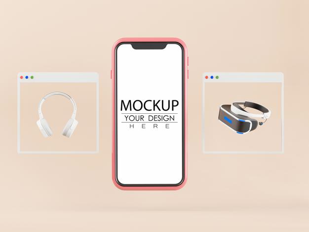 Empty Screen Smartphone Mockup Psd