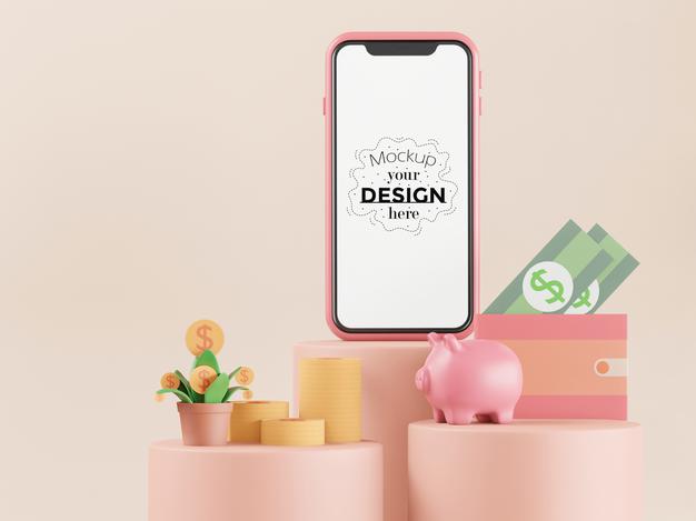 Empty Screen Smartphone Mockup Psd