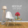 Empty Wall Mock Up With Home Decorating In The Living Room Modern Interior. Psd