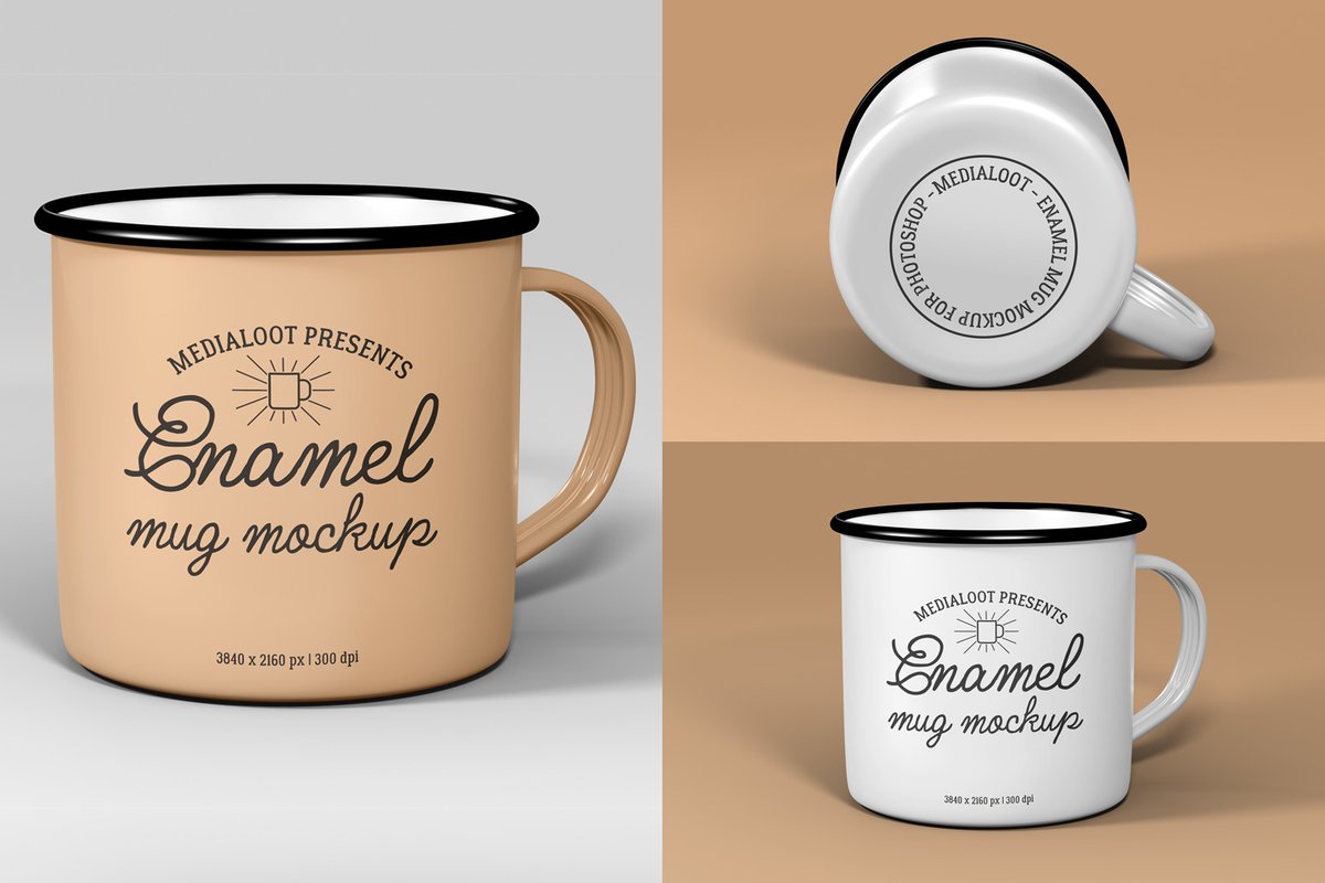 Enamel Mug Mockup