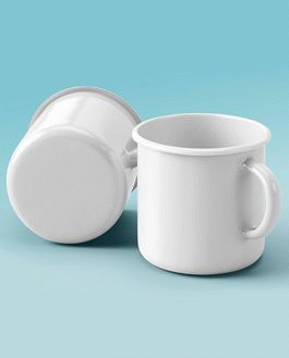 Enamel Mugs Mockup