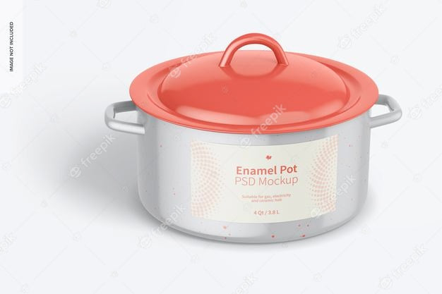 Enamel Pot Mockup Psd
