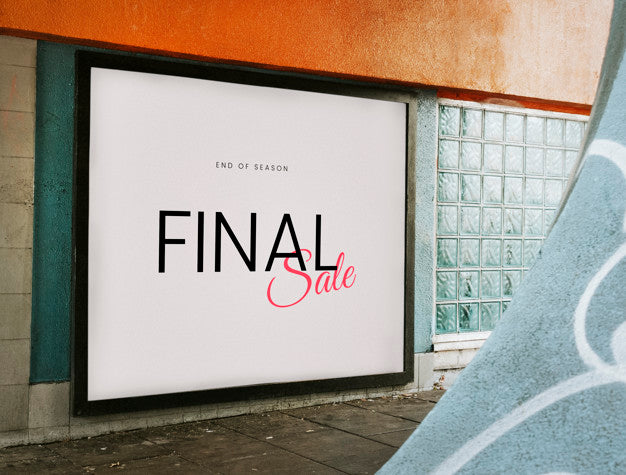 End Of Season Final Sale Board Mockup Psd