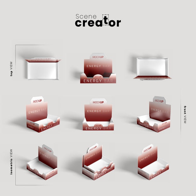 Energy Bar Box Mock-Up Psd