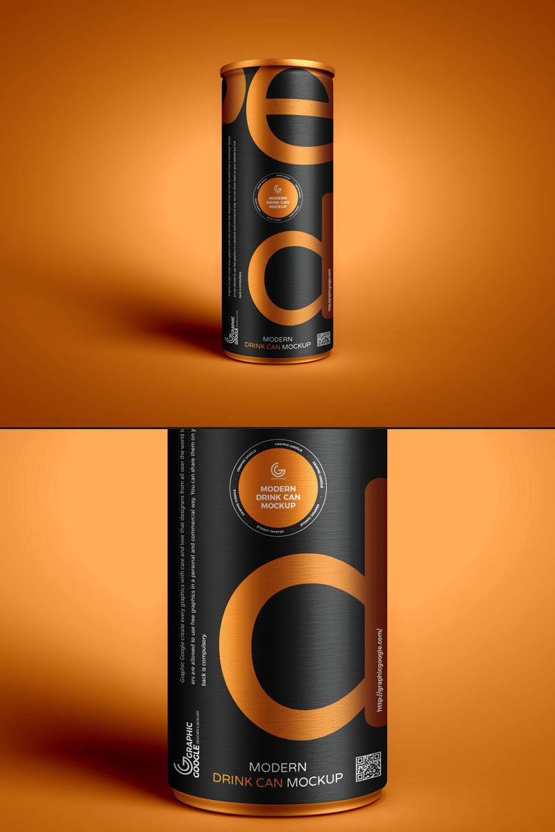 Energy Drink Tin Can Mockup