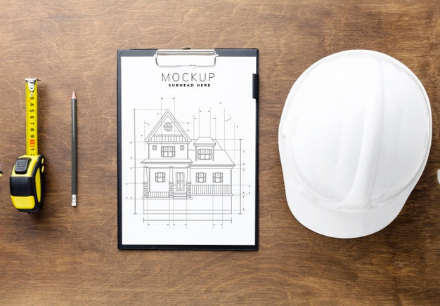 Engineering Tools With Clipboard Mock-Up Psd