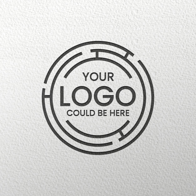 Engraved Black Logo Mockup Psd