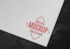 Engraved Logo On Paper Mockup Psd