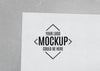 Engraved Logo Over Paper Texture Mockup Psd