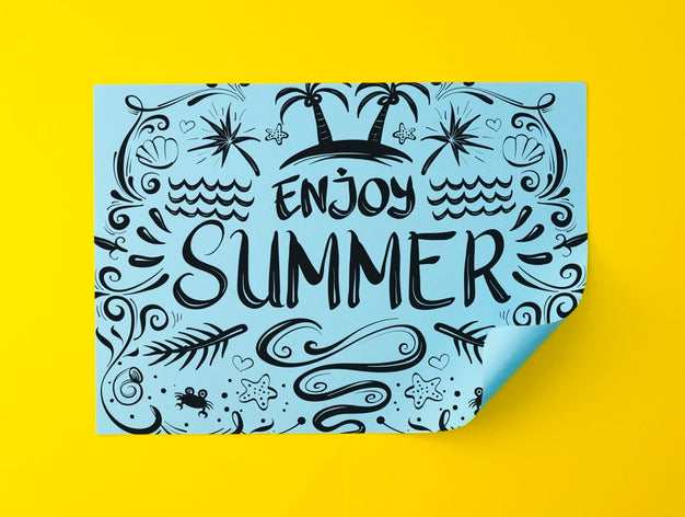 Enjoy Summer Geometry Paper Psd