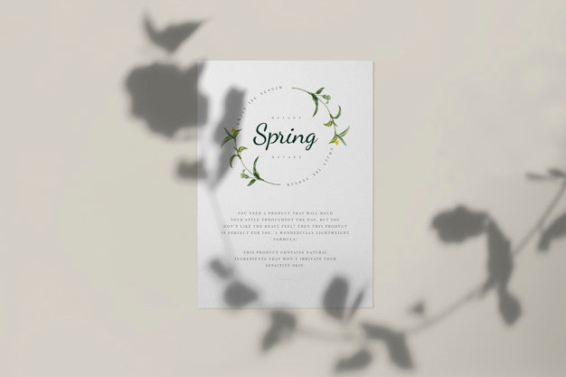 Enjoy The Spring Season Card Mockup Psd