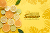 Enjoy The Summer With Oranges Mock-Up Psd