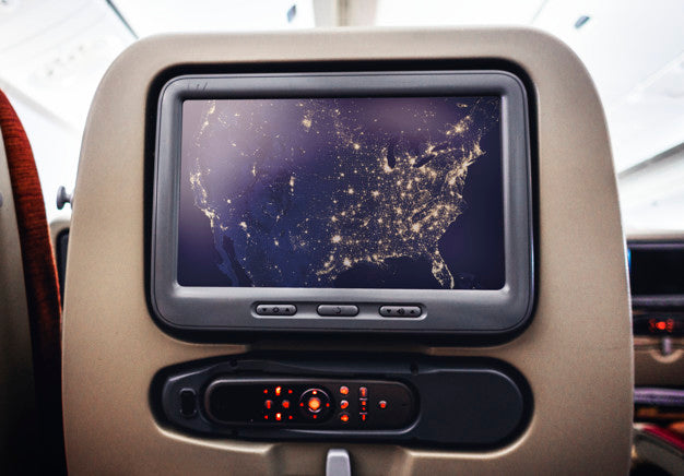 Entertainment Visual Screen On A Plane Psd