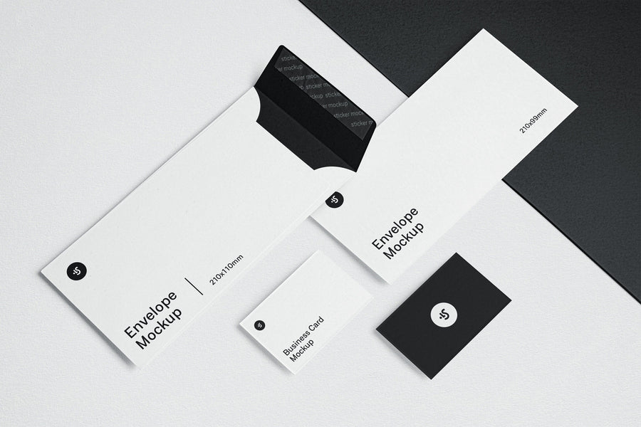 Envelope And Business Card Mockups