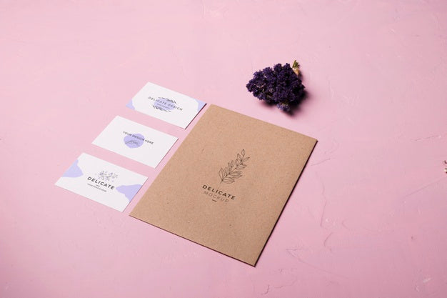 Envelope Design On Pink Background Psd