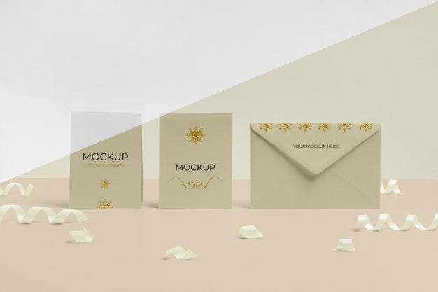 Envelope With Invitation Card Mock-Up Front View Psd