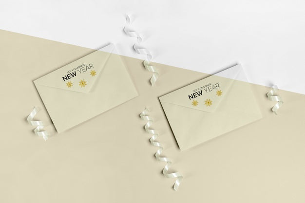 Envelope With Invitation Card Mock-Up Psd