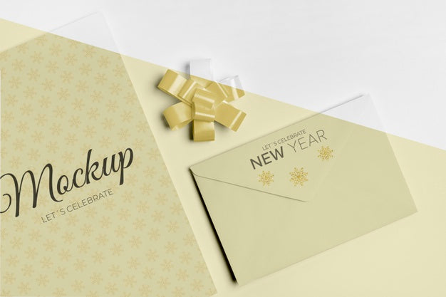 Envelope With Invitation Card Psd