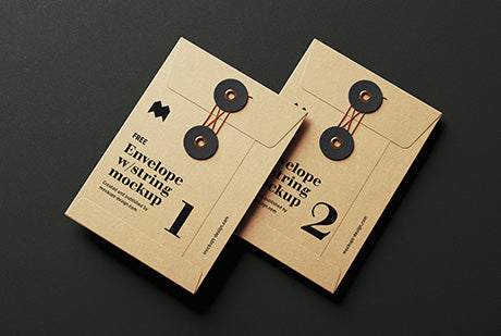 Envelope With String Mockup