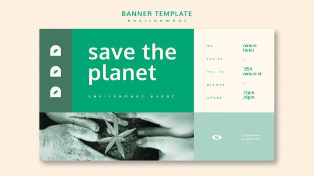 Environment Banner Template Concept Template Psd