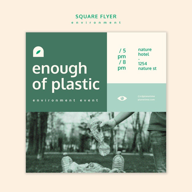 Environment Square Flyer Concept Mock-Up Psd