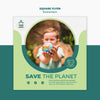 Environment Square Flyer Mock-Up Psd
