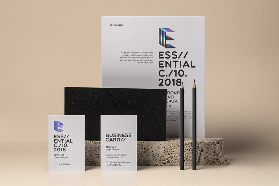 Essential Stationery Psd Mockup Vol5