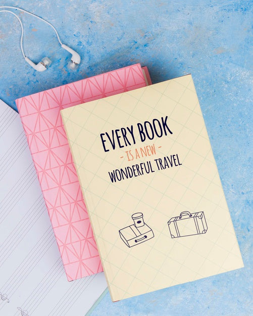 Every Book Is A New Wonderful Travel Quote Concept Psd