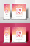 Exhibition Banner Stand With Roll-Up Mockup