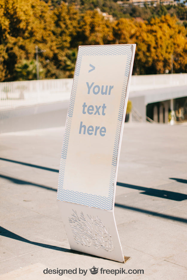 Exhibition Board Mockup Outdoors Psd