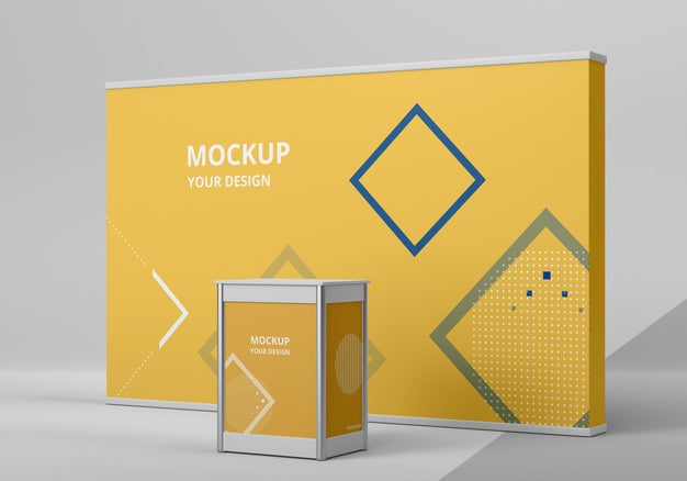 Exhibition Stand Mock-Up Arrangement Psd